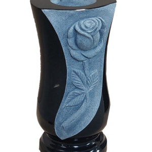 TURNED ROSE CARVED VASE